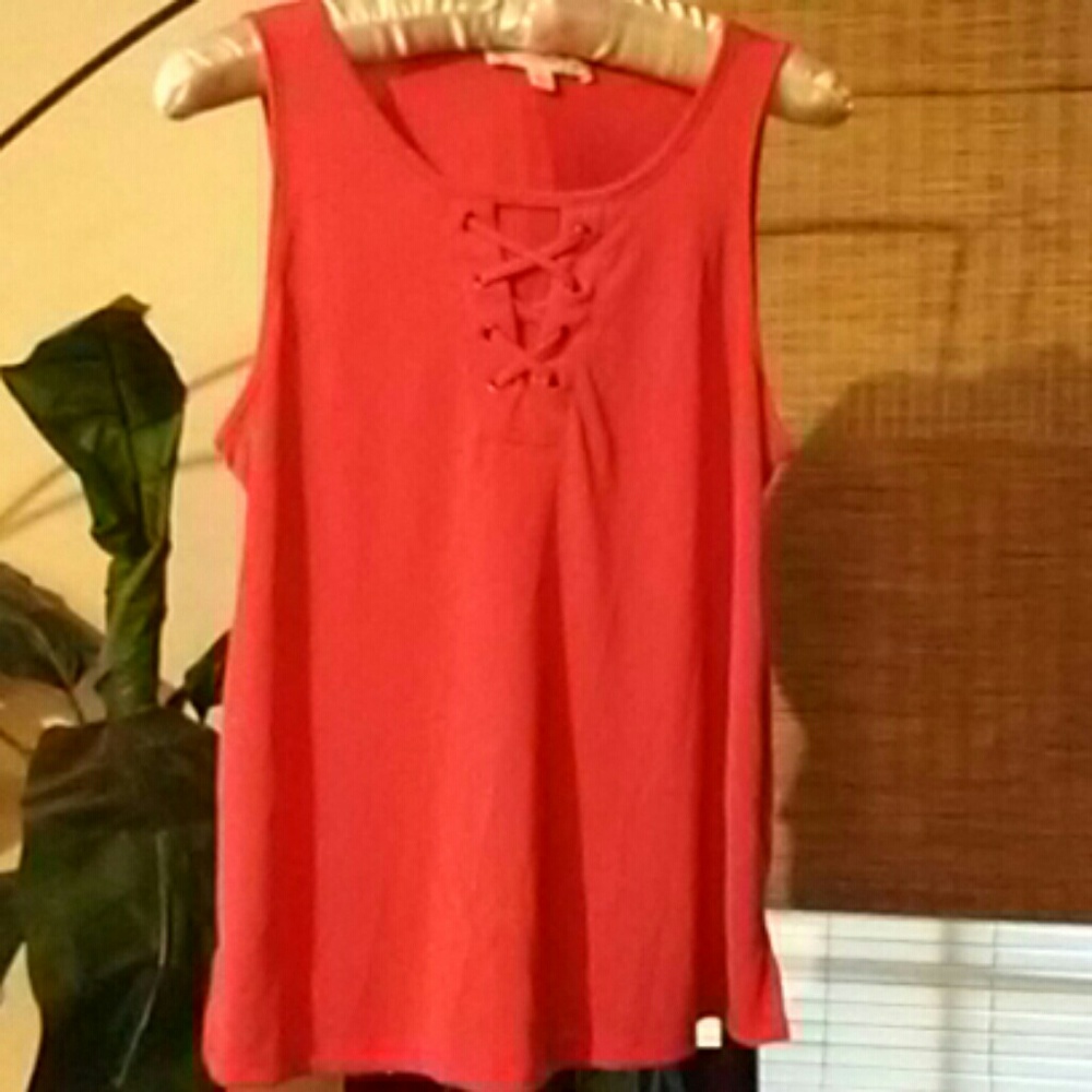 Pink Republic Crisscross Front Tank